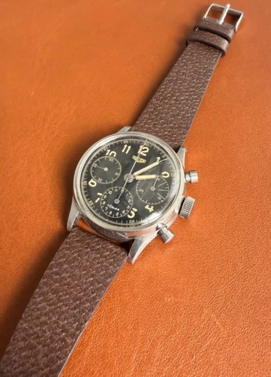 Heuer Chronograph Ref. 346, double signed Türler